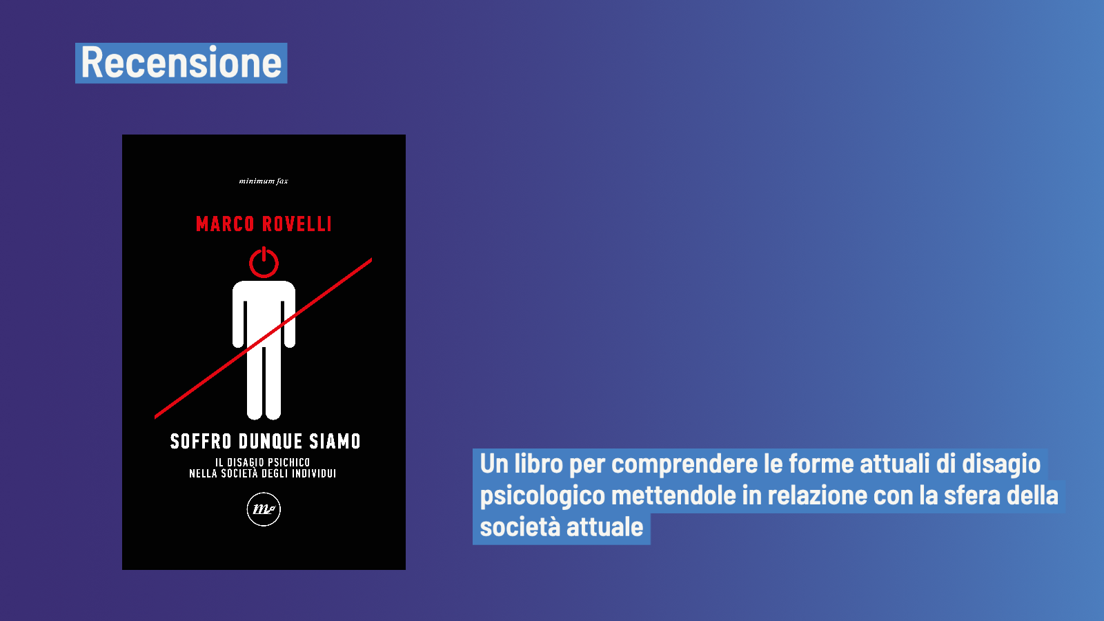 Soffro dunque siamo (2023) di Marco Rovelli - Recensione del libro