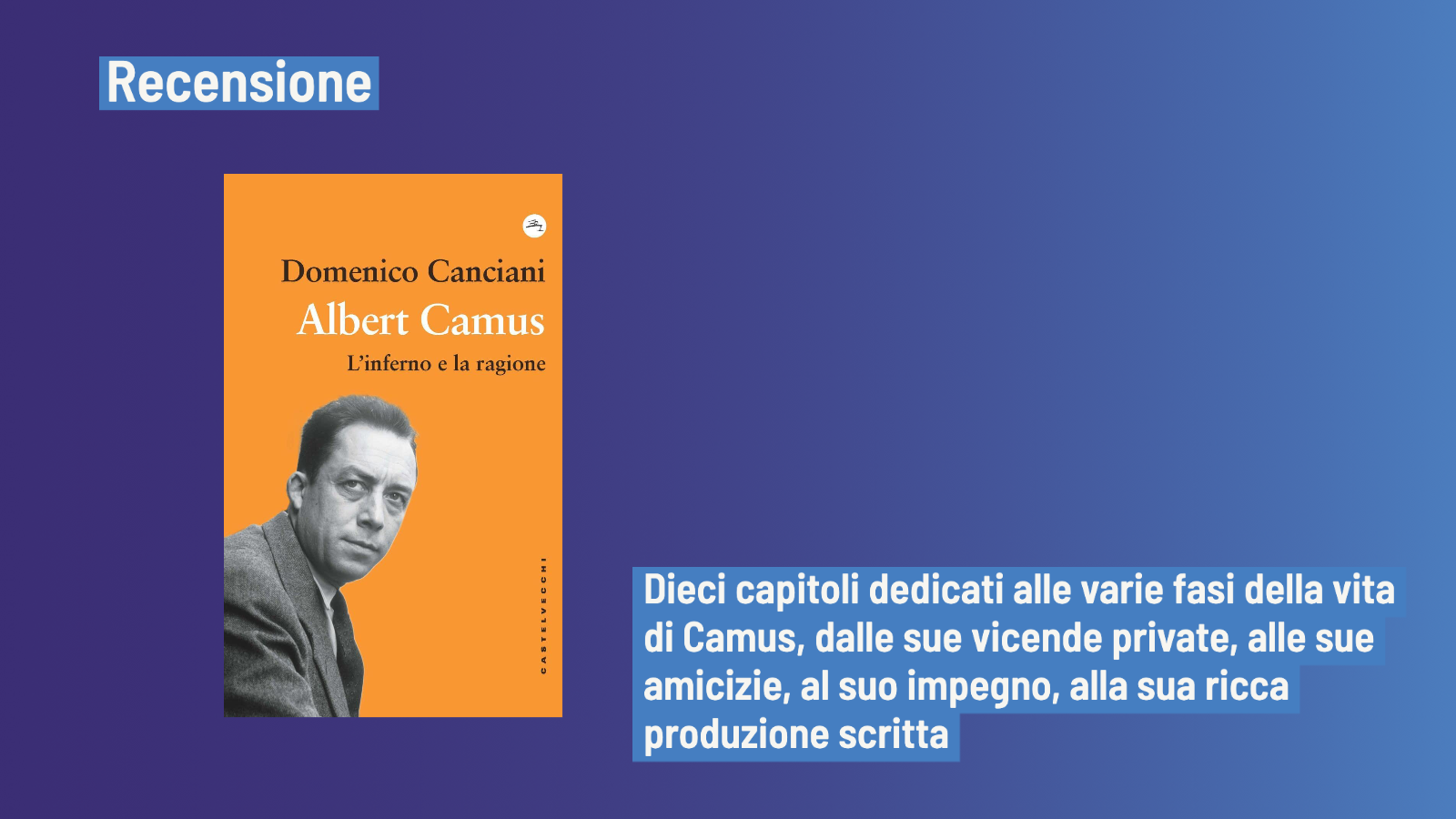 Albert Camus. L’inferno e la ragione (2023) di D. Canciani - Recensione