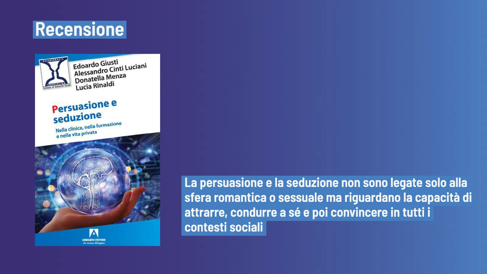 Persuasione e seduzione (2023) di Giusti, Luciani Cinti, Menza e Rinaldi