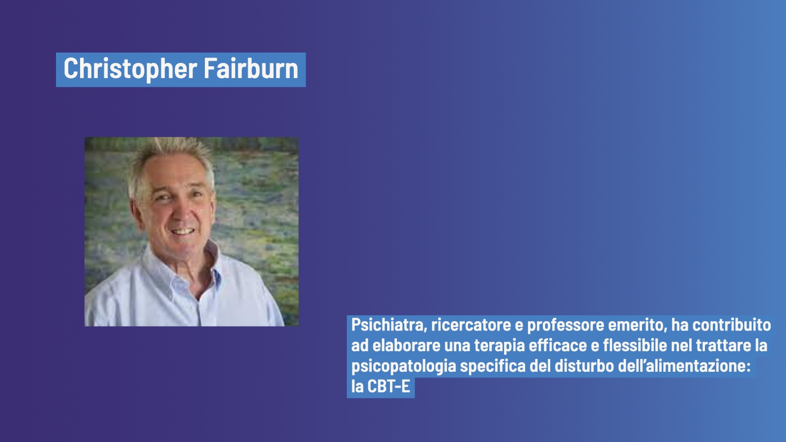 Christopher Fairburn e la CBT-E per i disturbi alimentari_