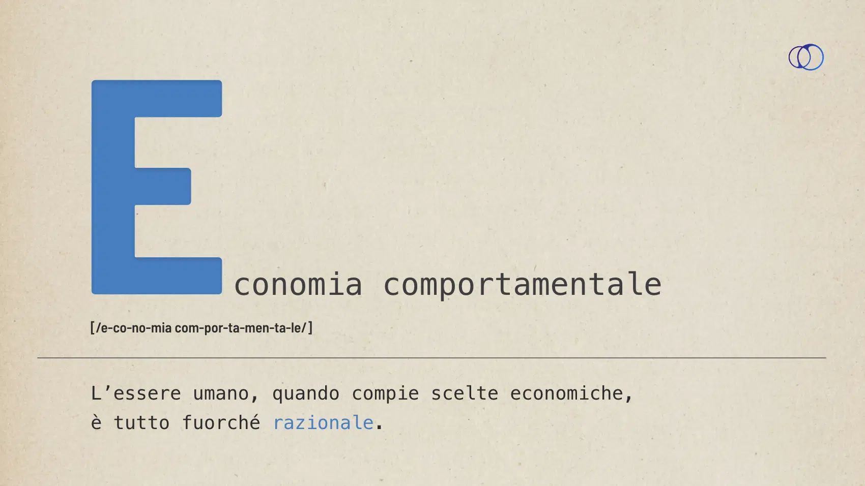 Economia comportamentale - TAG